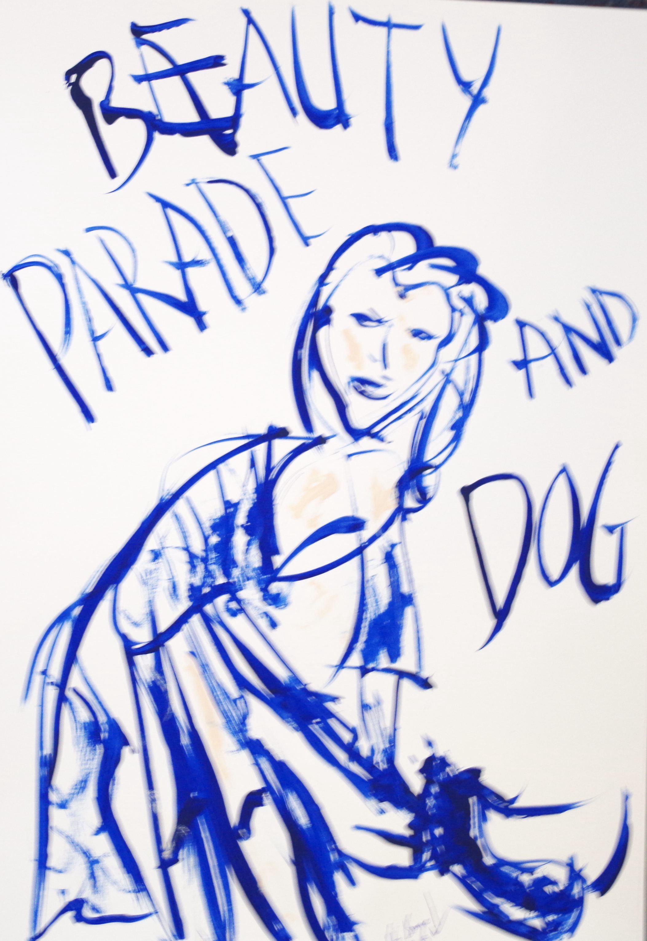 'Beauty Parade ' by BB Bango A3 size acrylic on paper. Sold to art collector in UK