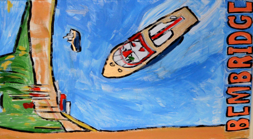 'Bembridge Speed', Pop Art 39 by 49cm Acrylic on Canvas by BB Bango £60 