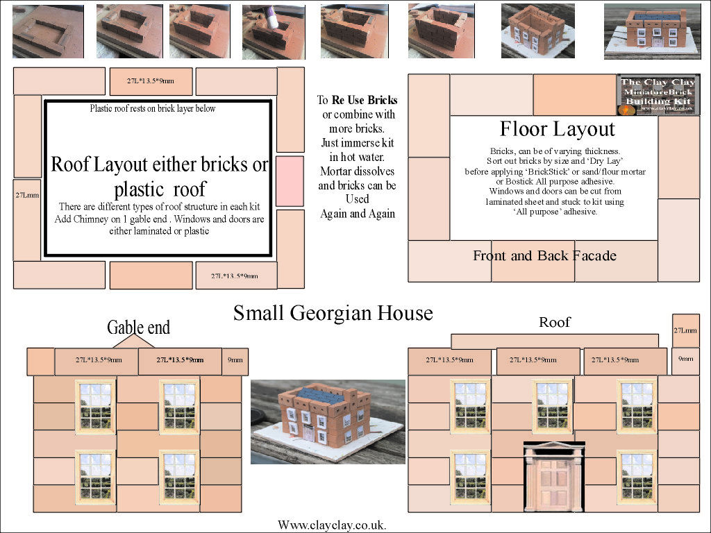 'Small Georgian' house building kit. Plans